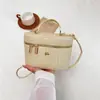 Bolsa de maquillaje cruzada 2026, caja de un solo hombro estilo bosque para mujer, bolsa tejida de paja, bolso de playa, bolso de mano, bolso cuadrado pequeño estilo hada