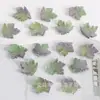 Contas de Lua Iridescentes de Vidro com Furo Lateral, Contas Espaçadoras de Trevo de Quatro Folhas de Cristal, Pingente de Folha de Bordo Artesanal, Acessórios para Pulseira e Brincos