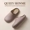 Casa Pantufas Femininas de Algodão Novo Estilo Inverno Confortável Solado Grosso Macio Antibacteriano Resistente a Odores Antiderrapante Pelúcia Bico Fechado Pantufas Inverno