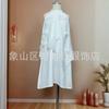 Vestido Branco para Meninos e Meninas, Vestido Artístico de Suspensório com Babados e Flores 3D, Pode Ser Tie-Dye