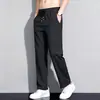 2026 Nuevos Pantalones Deportivos Europeos Transfronterizos para Hombre de Primavera, Otoño e Invierno, Pantalones Largos Casuales de Pierna Recta de Secado Rápido de Seda de Hielo para Hombre