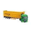 Caminhão de Transporte Estendido para Crianças Caminhão Basculante Brinquedo Caminhão Tanque de Óleo Grande Modelo de Semirreboque Menino Caminhão de Engenharia Basculante
