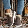 Sapatos transfronteiriços outono e inverno Amazon transfronteiriço bico redondo sola grossa quente sapatos de algodão tamanho grande sapatos femininos sapatos de saco botas de neve sapatos de feijão