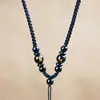 Cordón Tejido Hecho a Mano de Oro y Jade para Colgante de Mujer, Cordón para Collar con Colgante de Ágata de los Doce Signos del Zodiaco para Hombre