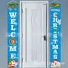 Fabricantes transfronterizos Decoraciones navideñas Cortina de puerta Pareado Pancarta navideña Bandera exterior