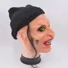 Máscara de Terror de Halloween Novo Gorro com Cabelo Preto Máscara de Bruxa Máscara de Látex Vinil Festa Performance Atacado