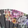 Ventilador de Mesa Plegable Seda y Satén para Mujer Abanico Plegable sin Cordones Abanico Publicitario Imprimible Danza Boda Fabricante Venta al por Mayor