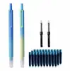 Venta al por mayor de bolígrafos color Macaron Morandi estudiantes para practicar con punta electrónica EF postura afilada cartucho de tinta bolígrafo de tinta caligrafía