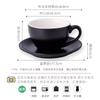 Conjunto de xícara e pires de café de cerâmica para impressão, conjunto criativo de 2 peças, cor contrastante, alça de casal, copo de água, prato de café da manhã, sem micro-ondas