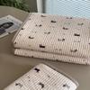 Cubrecama acolchado de algodón de doble cara estilo coreano, lavado a alta temperatura con arena, disponible para las cuatro estaciones, cubierta para tatami Kang, sábana antideslizante