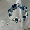 Juego de Nueve Piezas de Pulseras Bendición de Tian Guan, Inspirado en las Cuentas de Impresión, Versátil para Mejores Amigos y Estudiantes