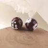 Moda aceite gota pintado a mano letra M frijol graffiti 16MM agujero recto cuentas redondas pulsera de cuentas DIY accesorios para cadena de teléfono móvil