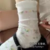Sin Estampados Florales, Sin Primavera ni Verano~ Calcetines Artísticos Estilo Bosque Atmosférico para Mujer, Malla Hueca, Transpirables, Suaves Calcetines Caídos de Media Pantorrilla