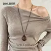 Collar vintage Maillard de madera y piedra con un diseño único, cadena larga para suéter, joyería de lujo ligero de alta gama estilo old money para mujer