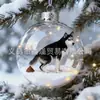 Série de Enfeites de Natal de Vidro 2D Acrílico Gato Fofo Novo Transfronteiriço