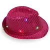 Gorra Jazz Luminosa de alta gama, colorida, con destellos, para adultos y niños, Gorra Mágica, especial para actuación en escenario, punto especial, al por mayor