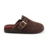 Primeiro Encontro Temporada Fivela Quente Birkenstock de Solado Grosso Pantufas de Pelo 2026 Outono/Inverno Novas Pantufas Femininas de Bico Fechado para Exterior
