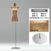 Tienda de ropa maniquí de cuerpo plano original soporte de exhibición maniquí de ventana de medio cuerpo plano de pecho femenino maniquí de papel kraft retro para ropa femenina