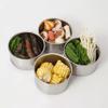 Caixa de Embalagem de Ingredientes para Acompanhamento de Cozinha em Aço Inoxidável Caixa para Piquenique Caixa para Frutas Crocantes com Tampa Caixa Selada Tigela Crocante
