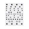Pegatinas para Uñas de Estrella de Cinco Puntas Negras y Blancas Plateadas de Moda Lámina Adhesiva Calcomanías para Uñas Venta al por Mayor