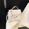 Bolso de Mano de Nicho Estilo Coreano Textura de Alta Gama Transfronterizo Moda Retro Piel al Aceite Bolso Cuadrado Pequeño Bolso de Hombro Cruzado Bolso de Mujer
