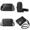 Bolso Bandolera de Hombro Único WEIXIER para Hombre, Simple, para Viajes de Negocios, Gran Capacidad, Impermeable, Maletín de Cuero de Alta Calidad
