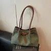 Bolso de Hombro Retro para Viajes Cortos Gamuza Simple para Mujer Gran Capacidad Otoño/Invierno Casual Mate Versátil para el Trabajo