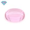Gema Huagang con forma de huevo, plana, lisa, circonita cúbica, piedra desnuda, circonita rosa ovalada, superficie de arco, diamante sintético desnudo