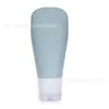 Botella de Viaje de Silicona con Forma de Ventilador Botella Dispensadora Bolsa de Almacenamiento Juego Champú Gel de Ducha Paquete Pequeño Portátil para Viaje