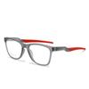 2025 nuevo armazón de gafas cuadradas de TR90 para hombre, deportivo, con lente plana anti luz azul, se puede equipar con miopía TR7808-K