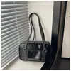 Bolsa Feminina Coreana 2025 Nova Retro Estilo Preppy Grande Capacidade Casual Estudante Universitário Aula Bolsa de Ombro Satchel
