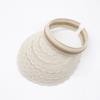 Moda Estilo Coreano Faixa de Renda Chapéu de Topo Aberto para Mulheres, Chapéu de Sol de Aba Larga Estilo Japonês de Verão para Proteção Facial com Renda de Topo Aberto