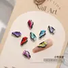 Arte de Uñas Curvas Transfronterizo Adornos de Mariposa Coloridos Mixtos Mariposa de Tres Dimensiones de Media Ala Rhinestones de Resina Accesorios para Uñas Portátiles Venta al por Mayor