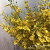 Chinês Laranja Laranja Dançando Orquídea Único Ramo Flor Artificial Wenxin Orquídea Modelo Decoração de Quarto Flor de Casamento Flor Falsa