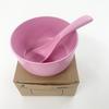 Set de Cuenco y Cuchara Infantil de Paja de Trigo Portátil Vajilla para Exteriores Cuenco de Color Cuchara Cuenco para Avena Cuenco para Arroz y Sopa Regalo