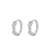 Brincos Elegantes de Prata Esterlina S925 com Laço para Mulheres, Nicho de Luxo Leve Brilhantes com Diamante Novo Estilo de Verão Estilo Ins Joia de Orelha Doce