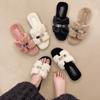 Sapatilhas de Princesa Bonitas, Pantufas de Pelo para Mulheres no Outono e Inverno, Calçado de Exterior com Sola Alta, Novo Estilo Outono e Inverno, Pantufas de Algodão para Casa