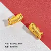 Plata Antigua 925 Chapada en Oro Pequeño Amarillo Amarillo Amarillo Pez Cuentas de Transferencia Pulsera de Cuerda Roja DIY para Mujer Accesorios de Cuentas Accesorios Anuales de Pez