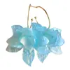 Brincos de Flor em Concha de Acetato para Mulheres, Estilo Francês de Primavera Exagerados com Pétalas, Brincos de Nicho de Alta Qualidade Elegantes Super Modernos