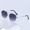 Gafas de Sol Metálicas Retro Personalizadas Kajia de Doble Puente Tendencia Protección UV Gafas de Sol para Rostro Grande de Hombre Adelgazantes