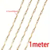 Accesorios de cadena acero inoxidable 1.5mm galvanizado oro 18K cadena de delfín cadena S no se decolora joyería estilo ins