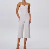 Conjunto de yoga transpirable con sensación de segunda piel para mujer, de cintura alta, realza glúteos, comprime abdomen, para Pilates, correr, deportes, conjunto de outfit de fitness de pierna ancha