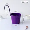Maceta Grande de Hierro Desmontable Transfronteriza con Gancho, Cubo Colgante de Hierro para Plantas Verdes de Balcón, Maceta de Hierro Montada en Pared para Suculentas