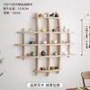 Estante de Pared para Tazas de Té Estilo Chino de Madera Maciza, Estante de Exhibición de Pared, Estante con Múltiples Compartimentos, Estante Decorativo de Exhibición