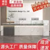 Mostrador de recepción de empresa de estilo chino nuevo, mostrador de recepción, caja registradora, mostrador de vestíbulo, escritorio de oficina pequeño, moderno y sencillo para tienda