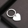 Llavero de Acero Inoxidable Estilo Pareja Colgante de Corazón en Blanco Encanto para Bolso Fabricante Venta al por Mayor Diseño de Corazón Superventas Modelo Nuevo