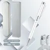 Lanterna de Pupila Tipo C Recarregável Amarela e Branca Luz Dupla com Caneta Esferográfica Escala Exame de Enfermagem Lanterna Médica LED