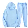 Conjunto de Sudadera con Capucha de Color Sólido Unisex Estilo Primavera y Otoño 2026 Conjunto Casual Deportivo de Dos Piezas de Moda