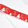 Navidad imitación lino blanco piel correas transparentes decoración de corona de árbol de Navidad cinta estampada Navidad coche rojo