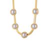 Hongfei Europeo y Americano Acero Inoxidable Simple Perla Cadena para Suéter Collar de Nicho de Alta Gama para Mujer Joyería de Acero Titanio que No se Desvanece Transfronterizo